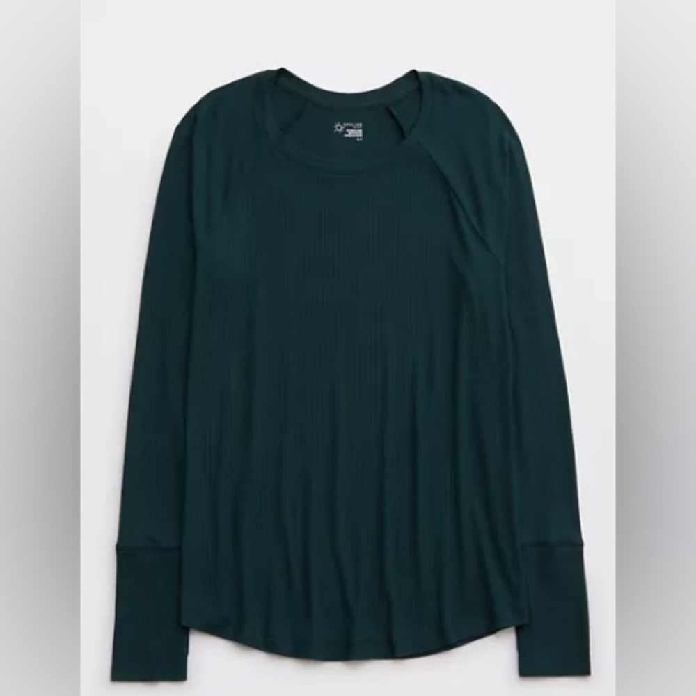 OFFLINE By Aerie Thumbs Up Ribbed Raglan Long Sleeve T-Shirt